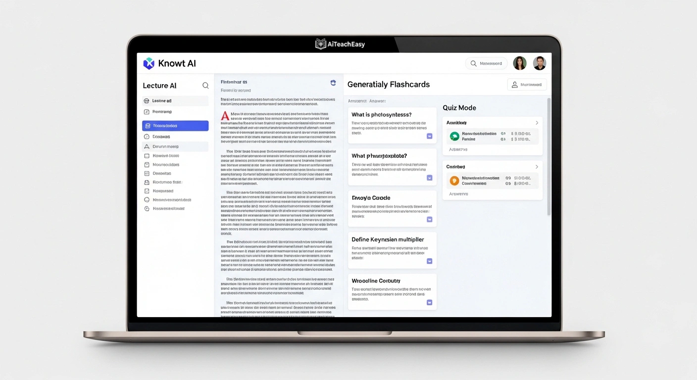 Knowt AI — Best for Turning Lecture Notes into Exam-Ready Flashcards