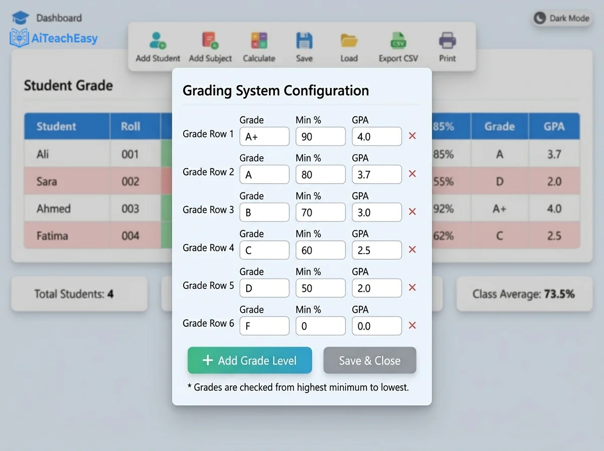 Student Result Sheet Generator