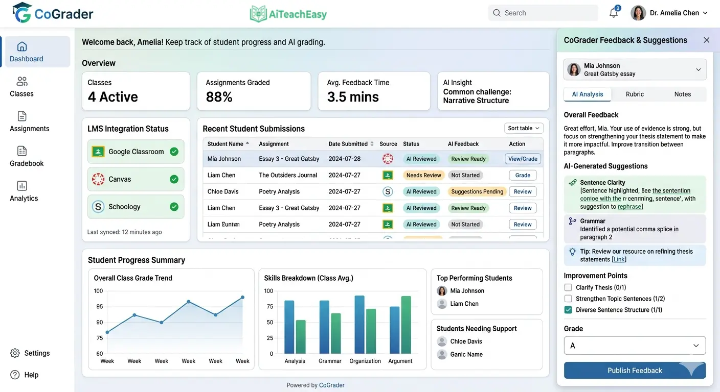 CoGrader – Best for Personalized Feedback