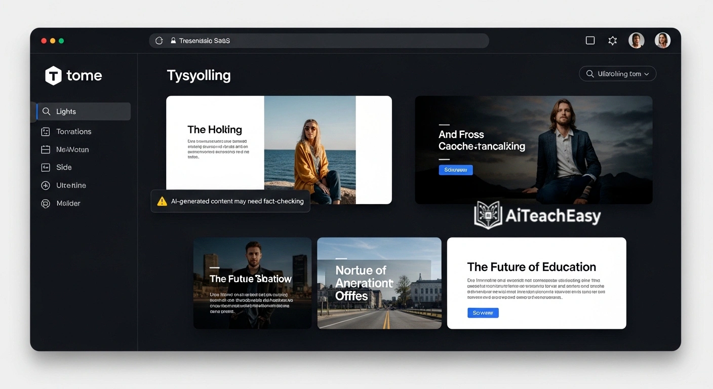 Tome AI – Feels like storytelling (but not always accurate)