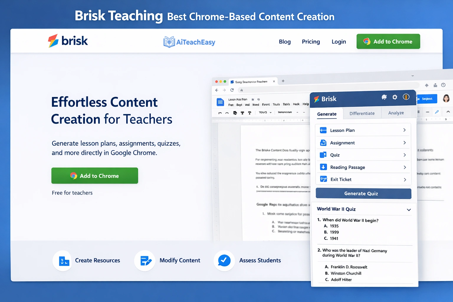 Brisk Teaching – Best Chrome-Based Content Creation