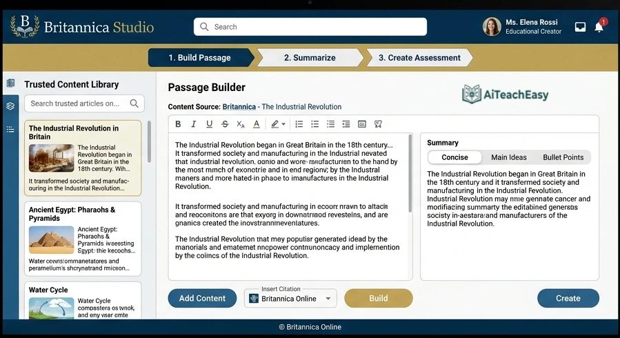 Britannica Studio – Best for Curriculum-Aligned Content