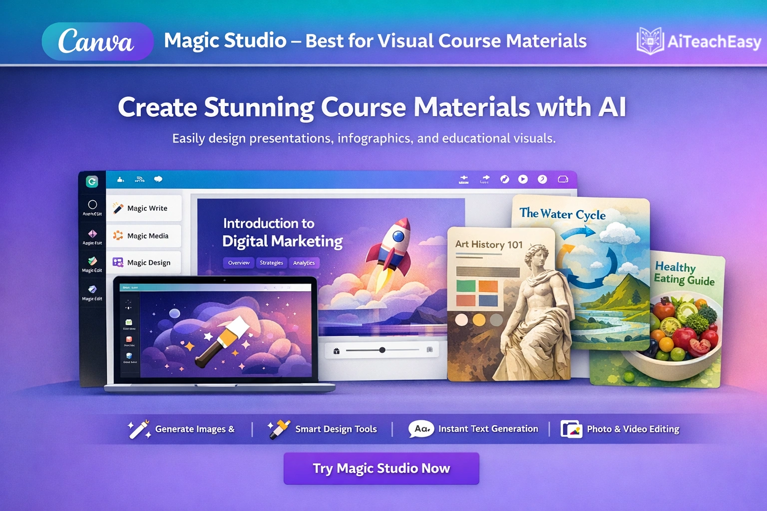 Canva Magic Studio – Best for Visual Course Materials
