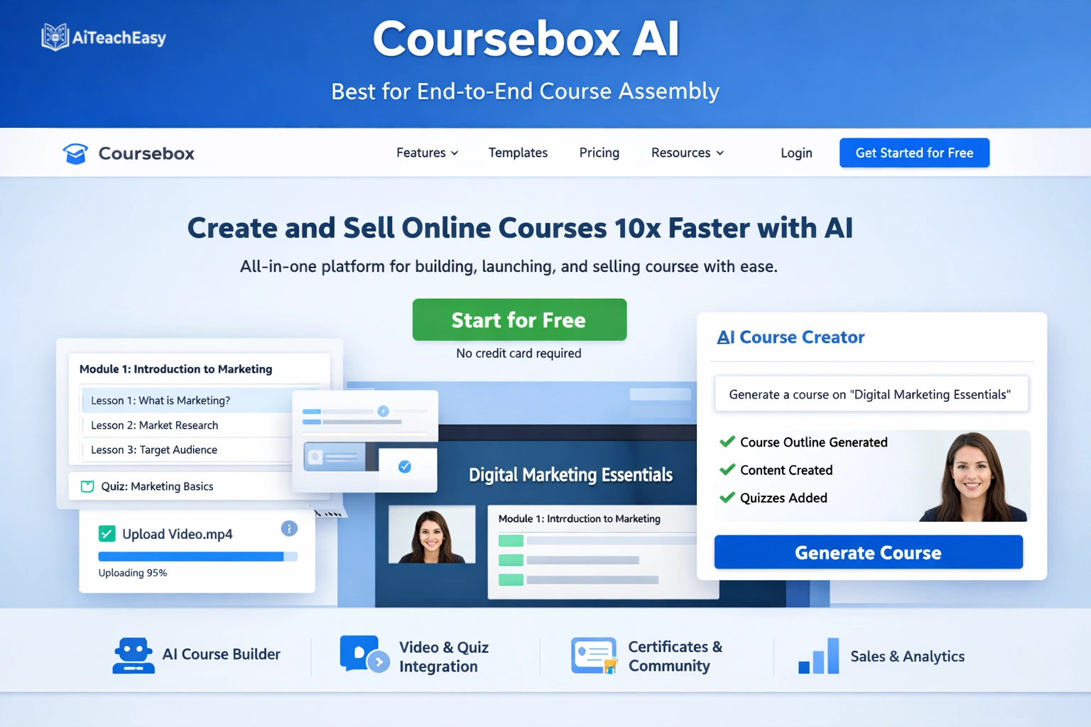 Coursebox AI – Best for End-to-End Course Assembly