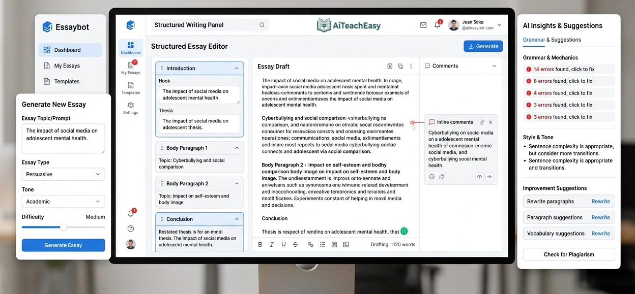 Essaybot – Best for AI-Powered Grading