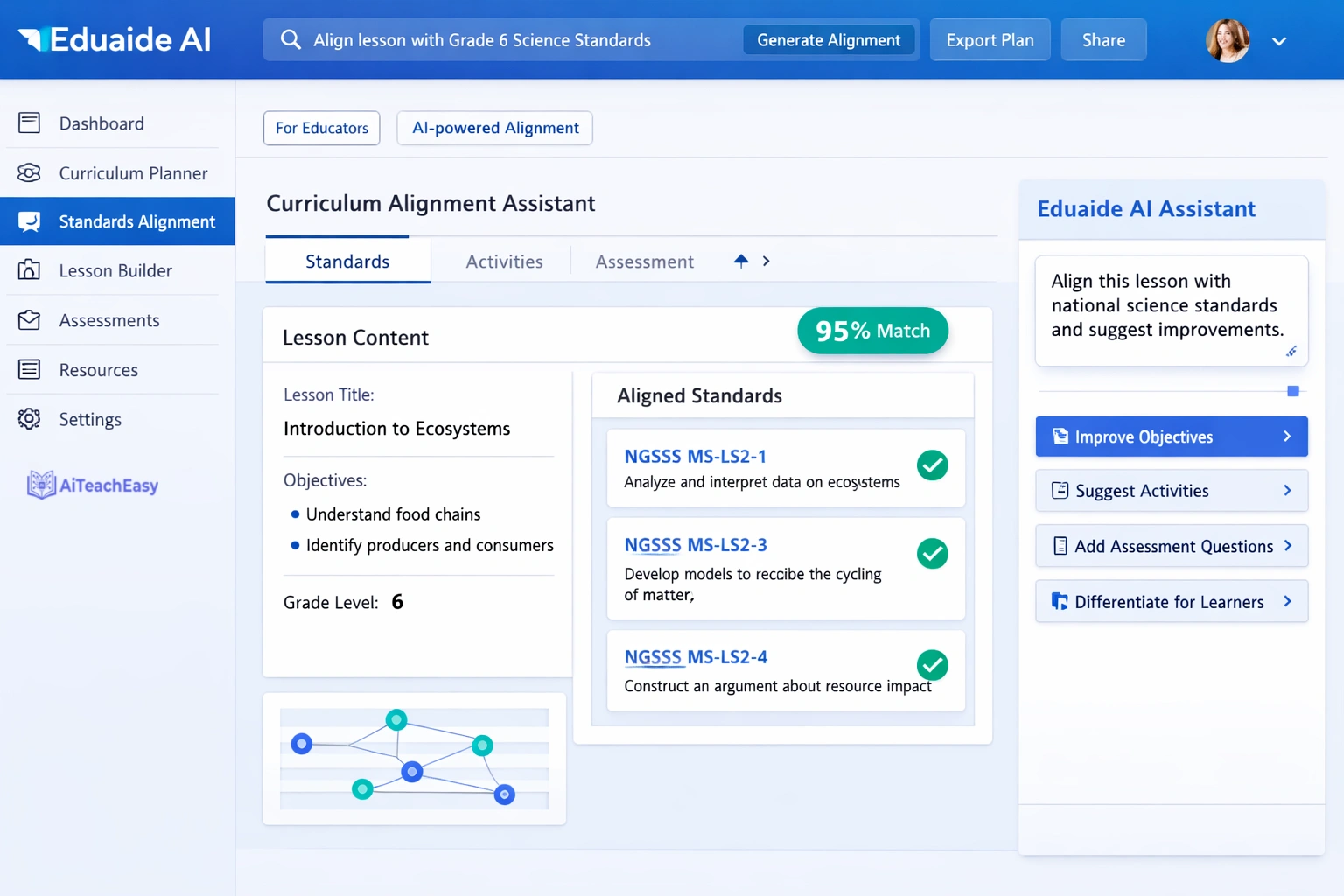 Eduaide AI – Best for Curriculum Alignment