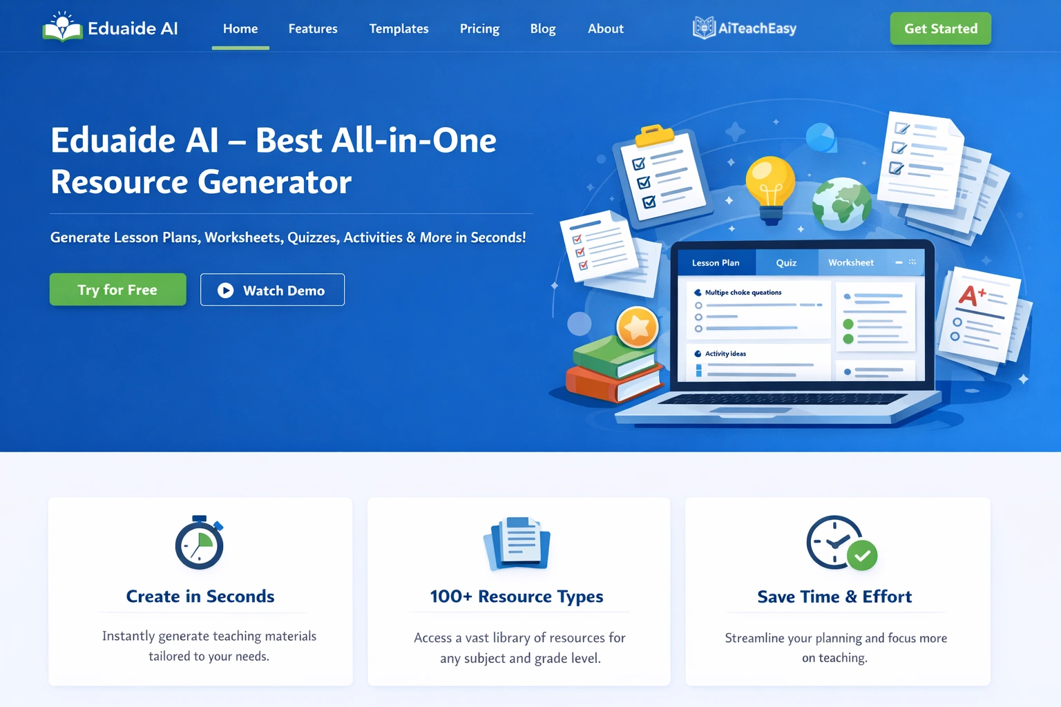Eduaide AI – Best All-in-One Resource Generator