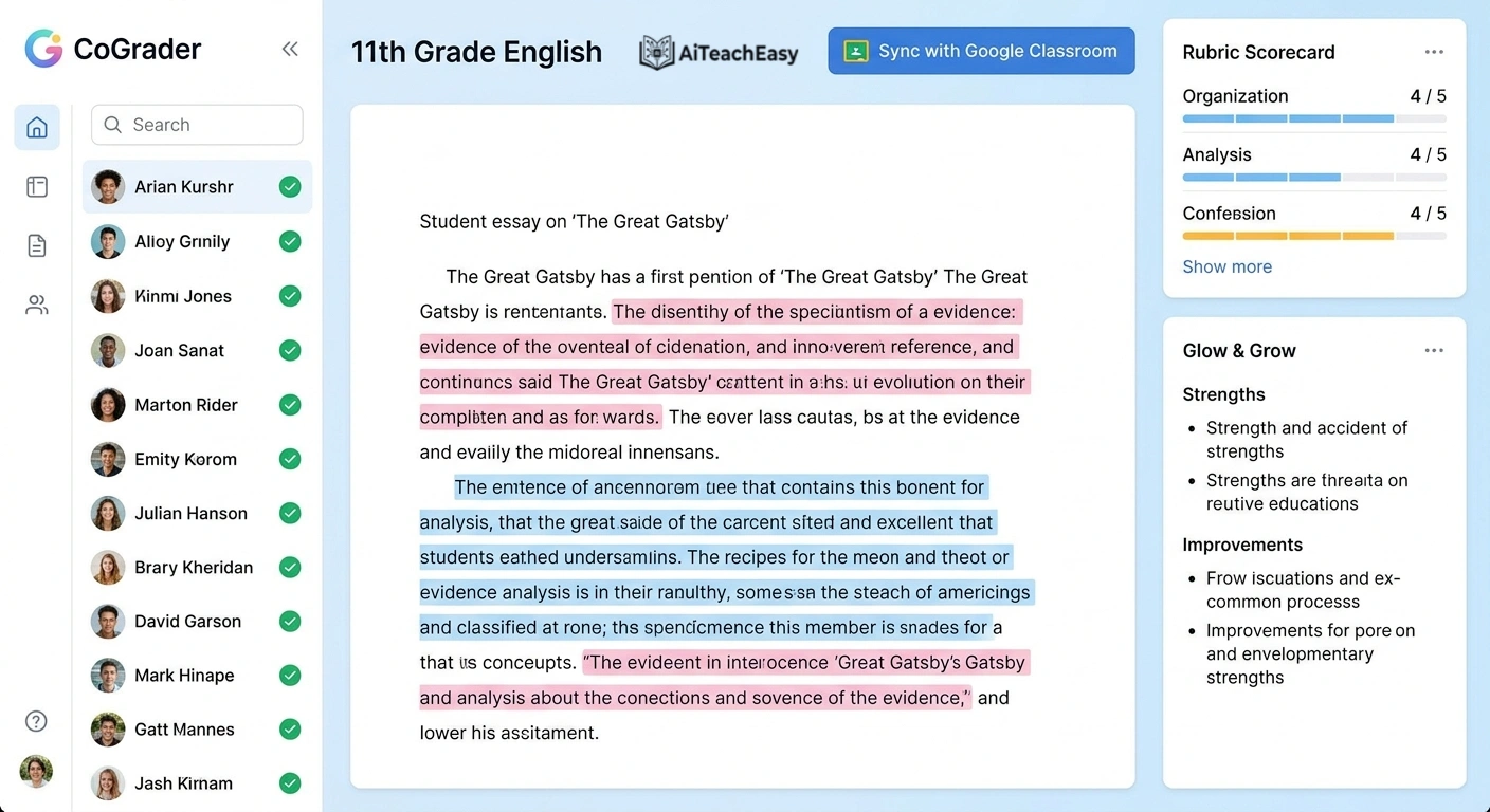 CoGrader – Best for Essay Grading Acceleration