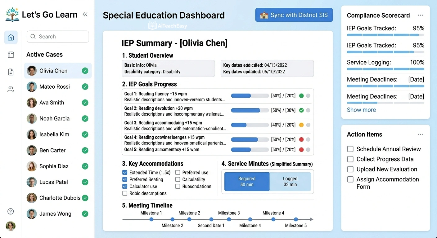 Let's Go Learn – Best for Special Education Case Management