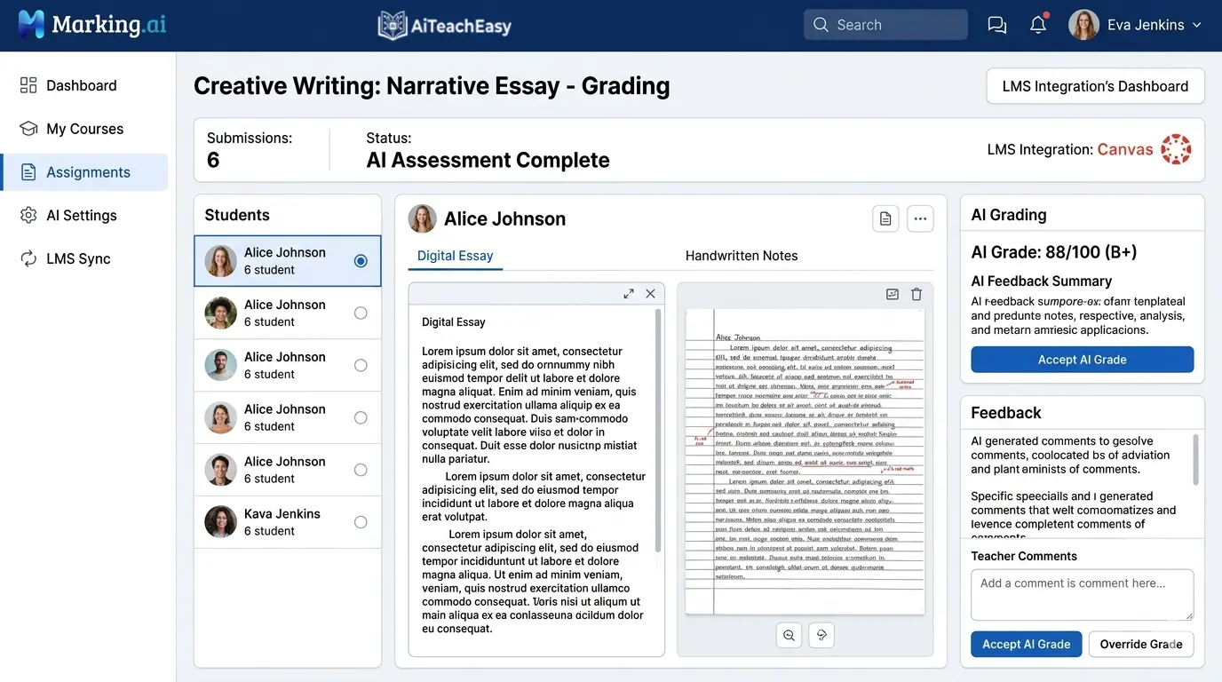 Marking.ai – Best for Handwritten Submissions