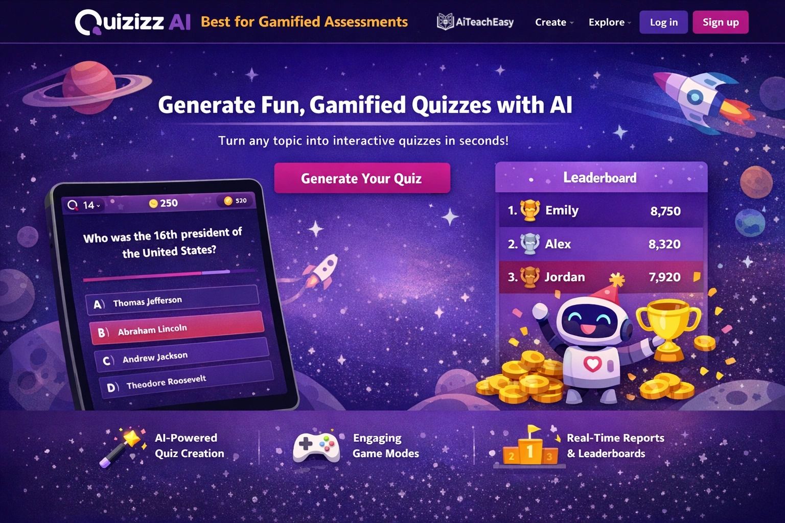Quizizz AI – Best for Gamified Assessments