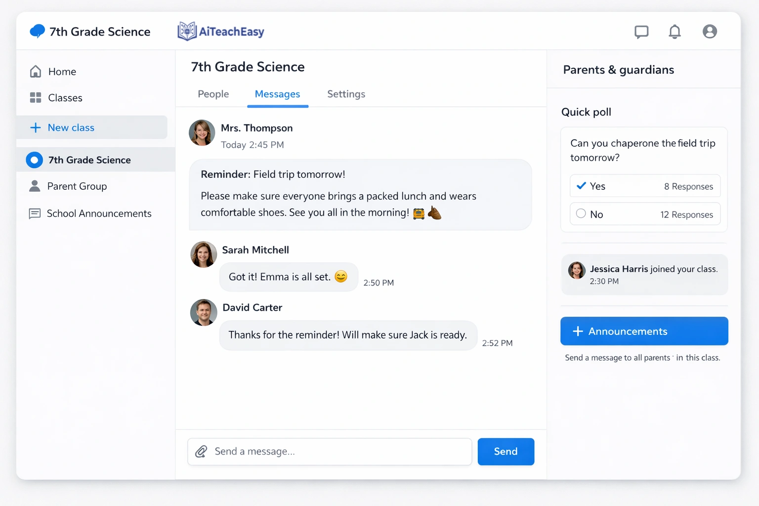 Remind – Best for Quick Parent Messaging
