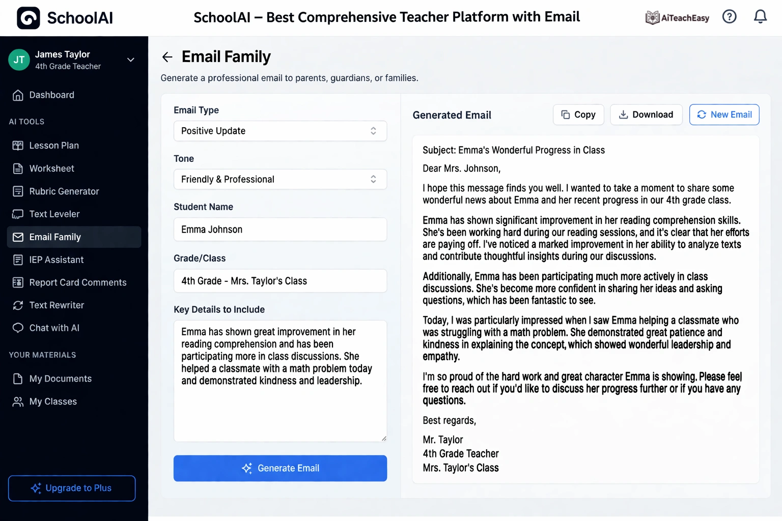 SchoolAI – Best Comprehensive Teacher Platform with Email