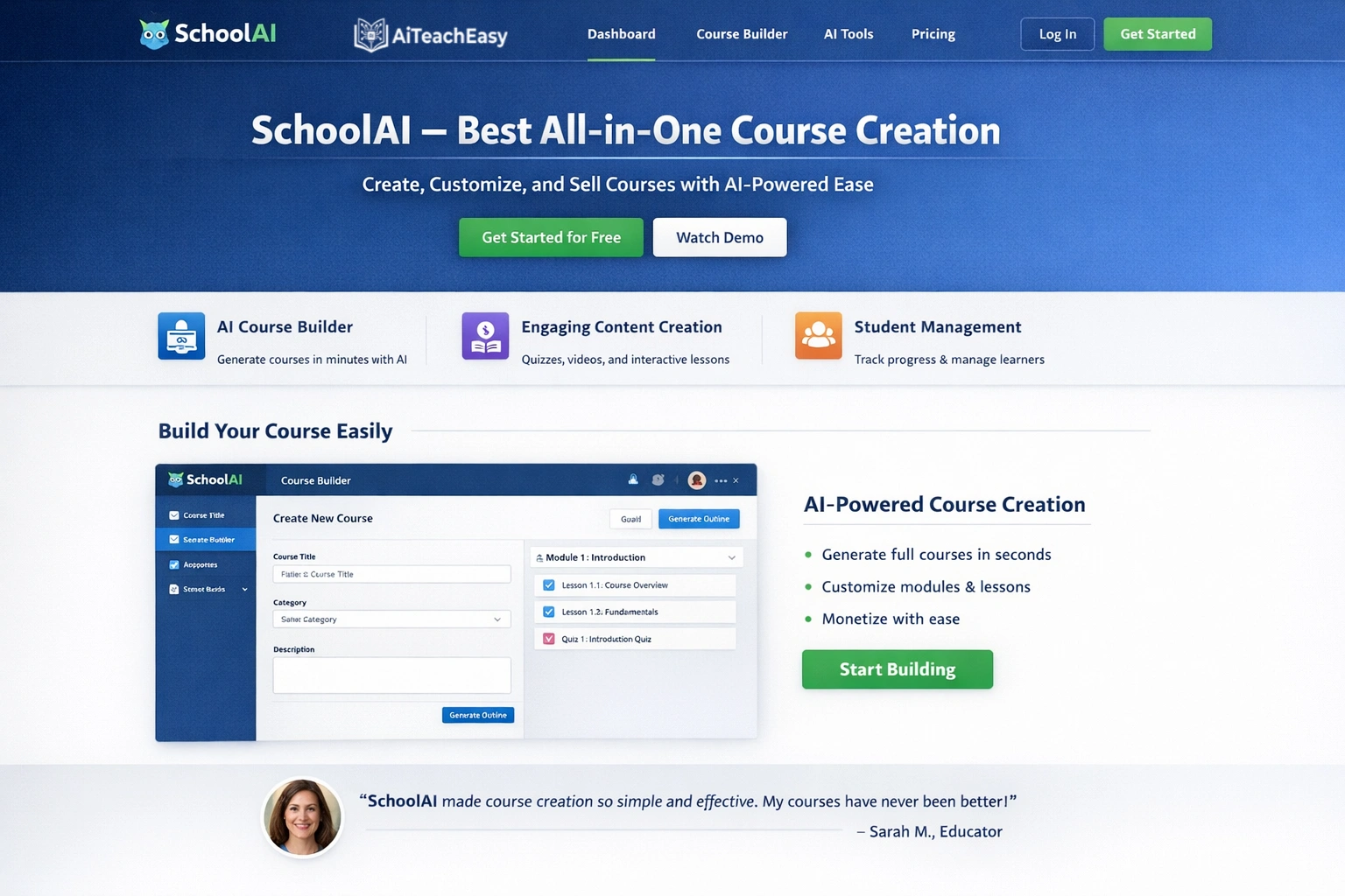 SchoolAI – Best All-in-One Course Creation