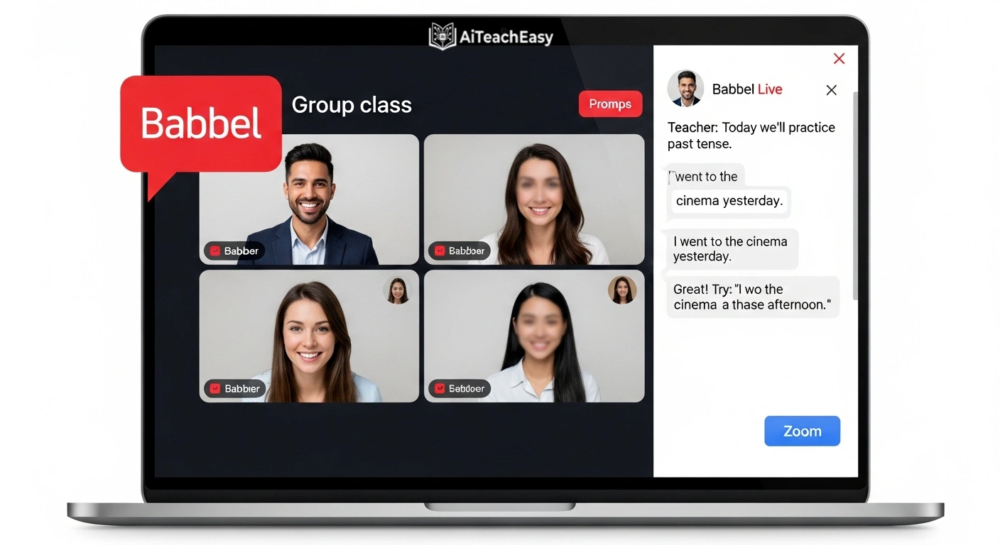 Babbel lesson interface showing linguist-designed content