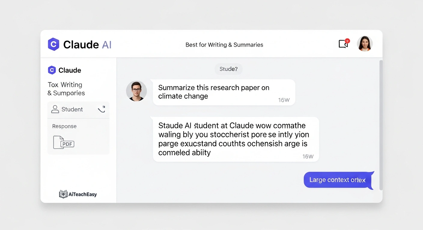 Claude AI – Best AI Study Assistant for Writing & Summaries
