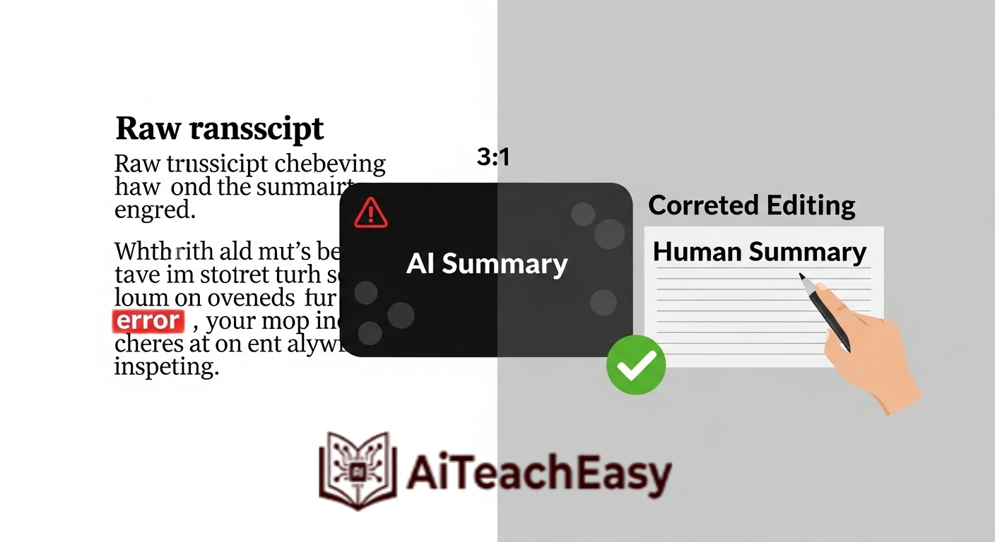 Lecture Excerpt + AI Summary + Human Correction