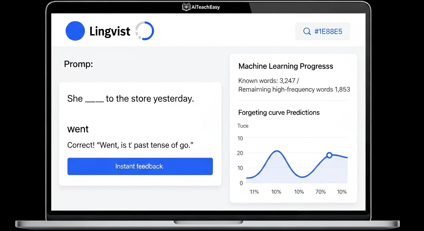 Lingvist spaced repetition vocabulary interface