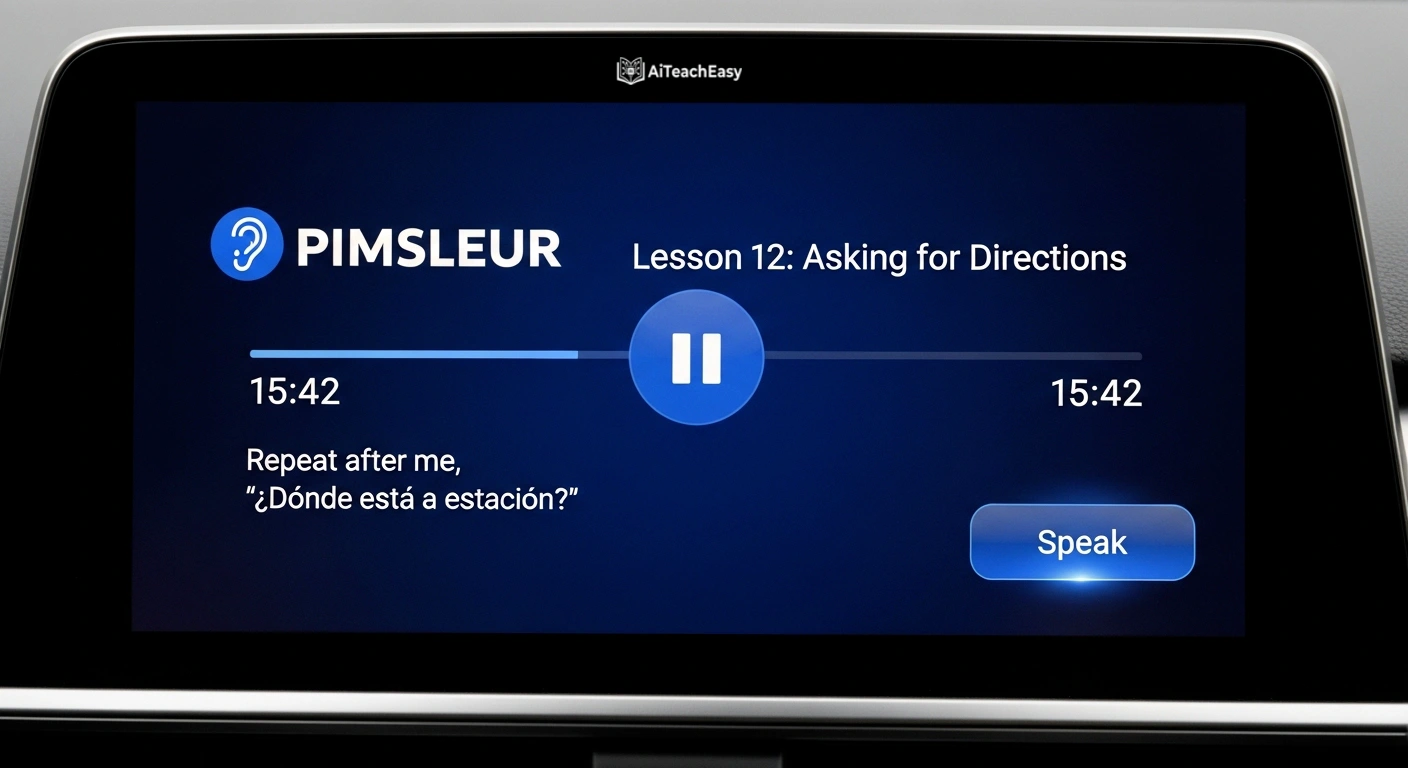 Pimsleur audio lesson player on mobile