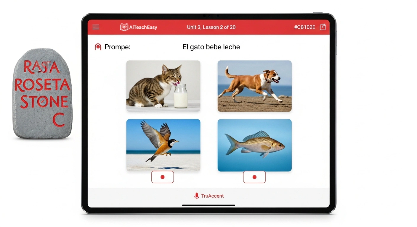 Rosetta Stone image-association lesson interface