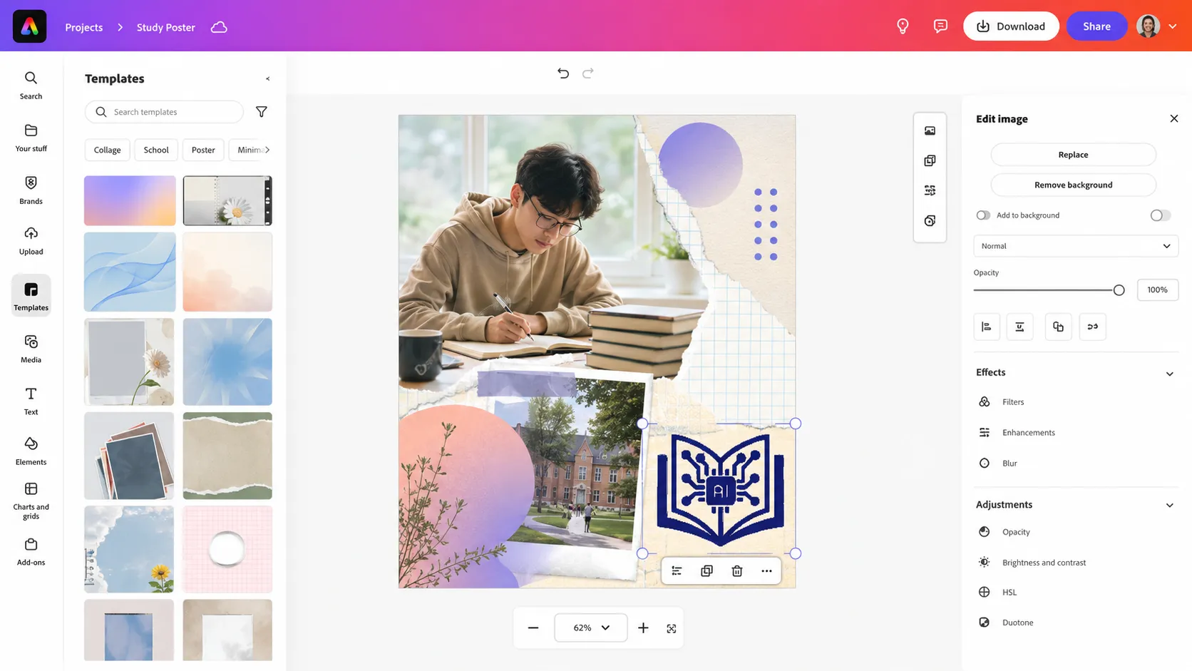 Adobe Express: Best Simple AI Design Tool for Students Who Want Adobe Without Complexity