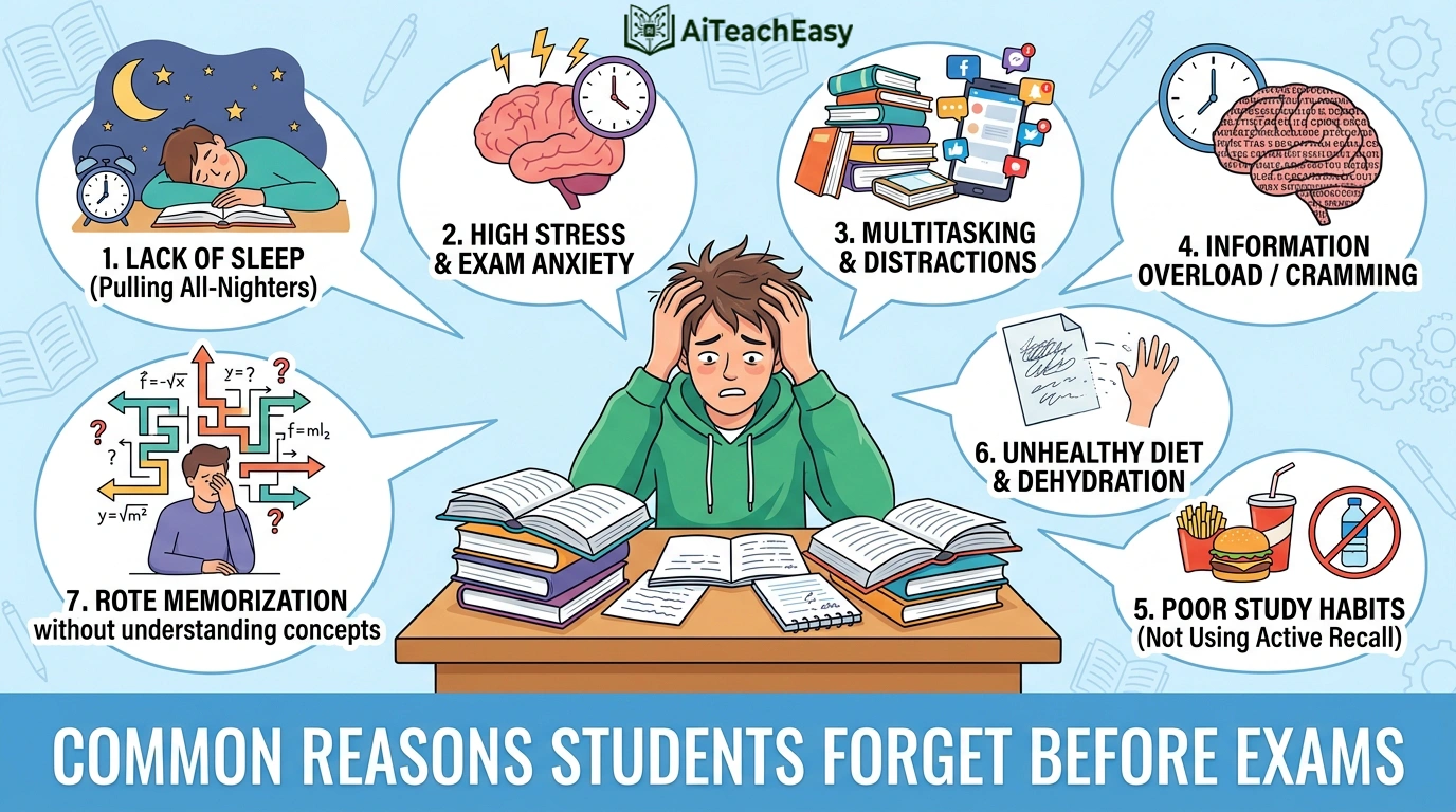 Common Reasons Students Forget Before Exams