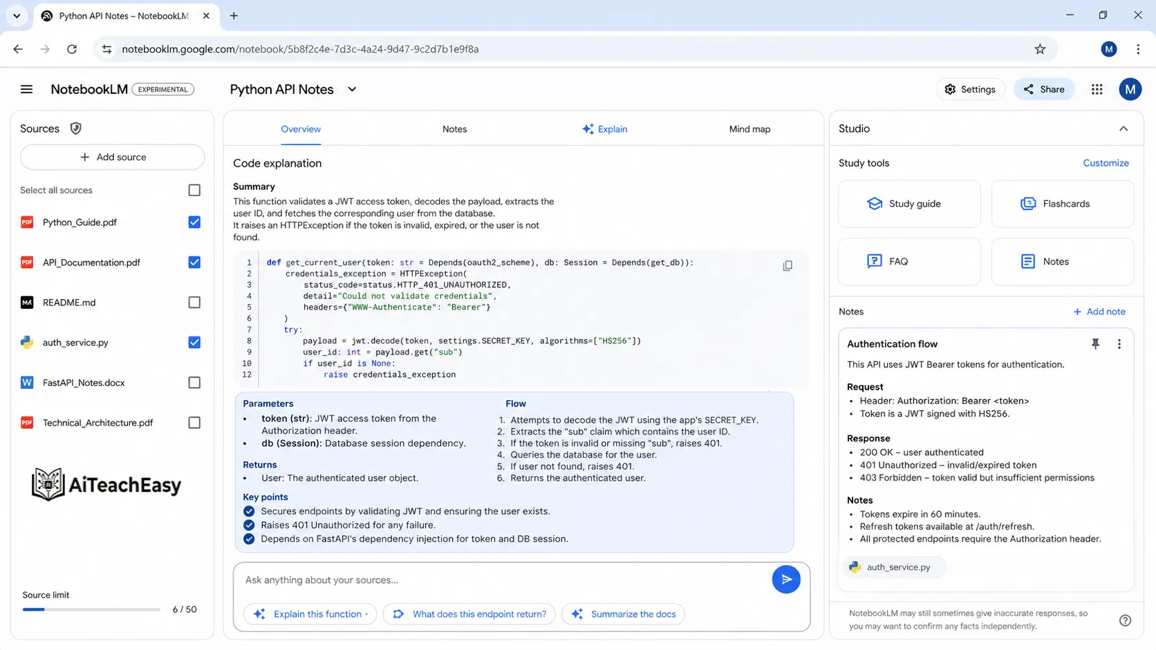 Explain Code and Technical Documentation