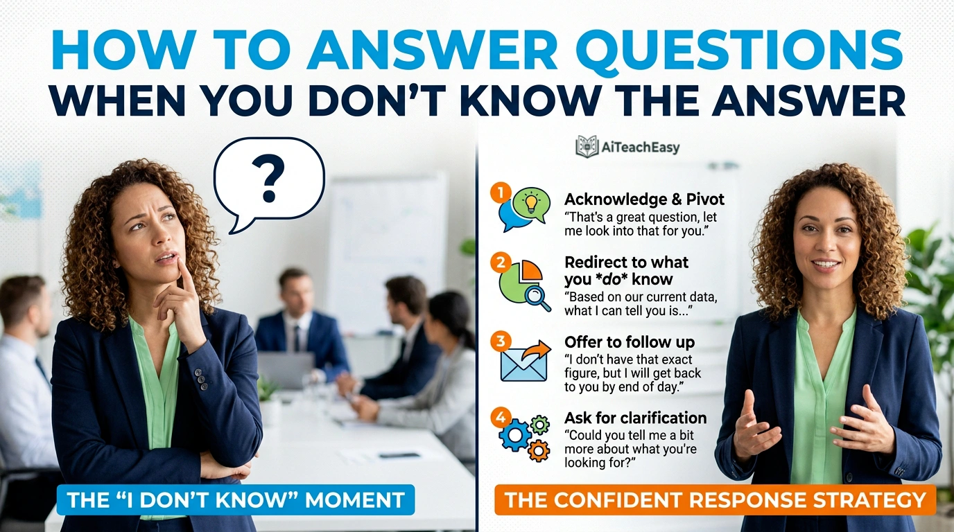 How to Answer Questions When You Don’t Know the Answer