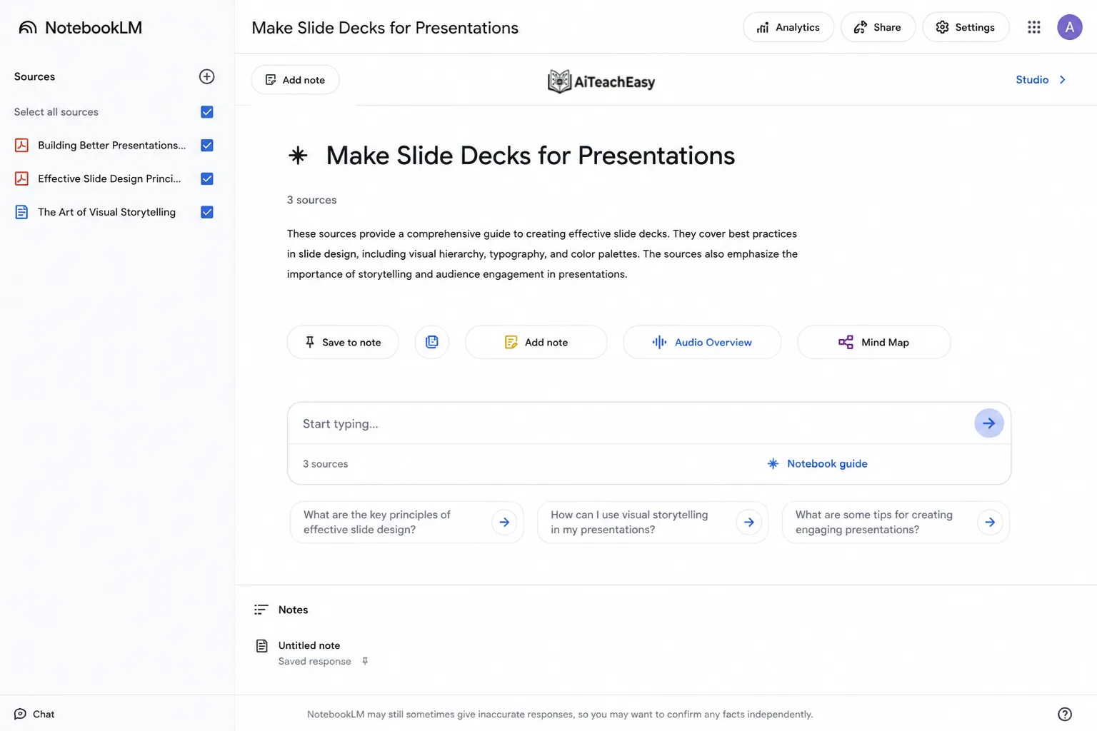 Make Slide Decks for Presentations