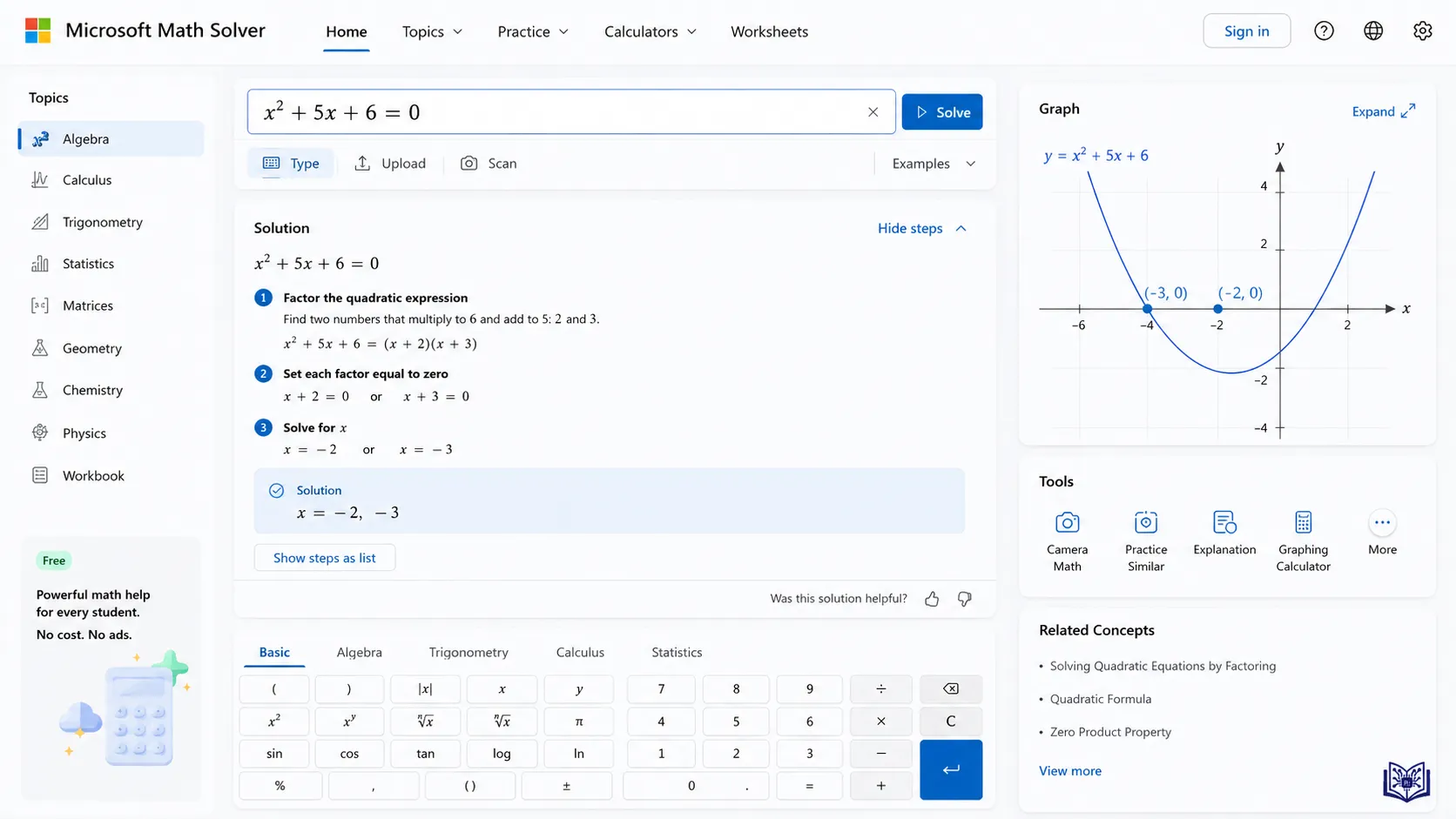 Microsoft Math Solver: Best Free Solvely Alternative for Math Students