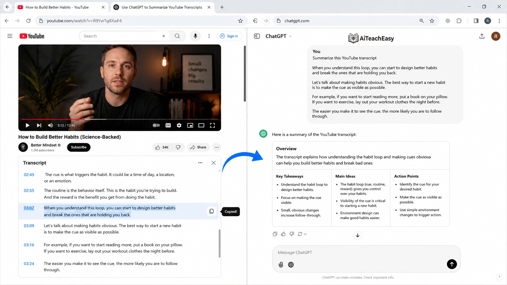 Use ChatGPT to Summarize YouTube Transcripts
