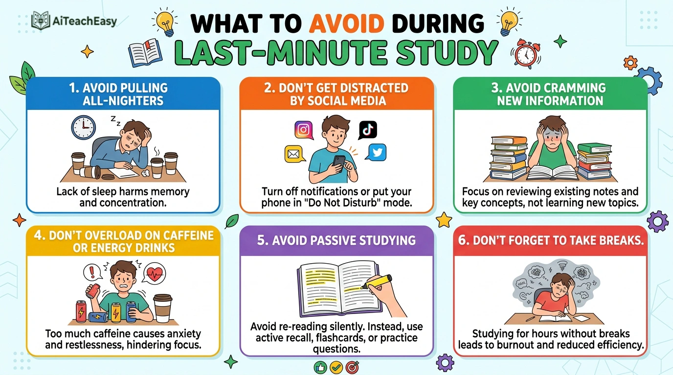 What to Avoid During Last-Minute Study