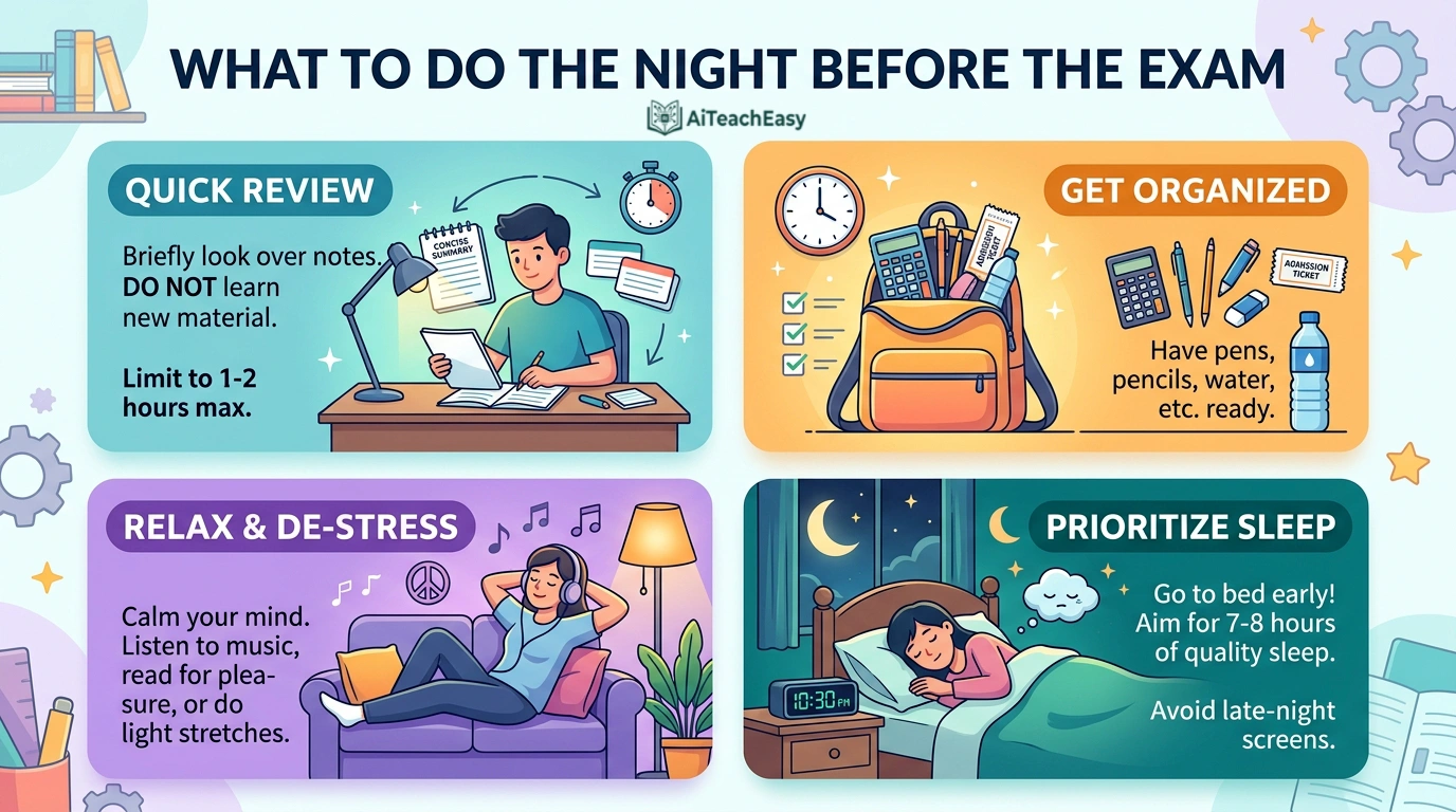 What to Do the Night Before the Exam