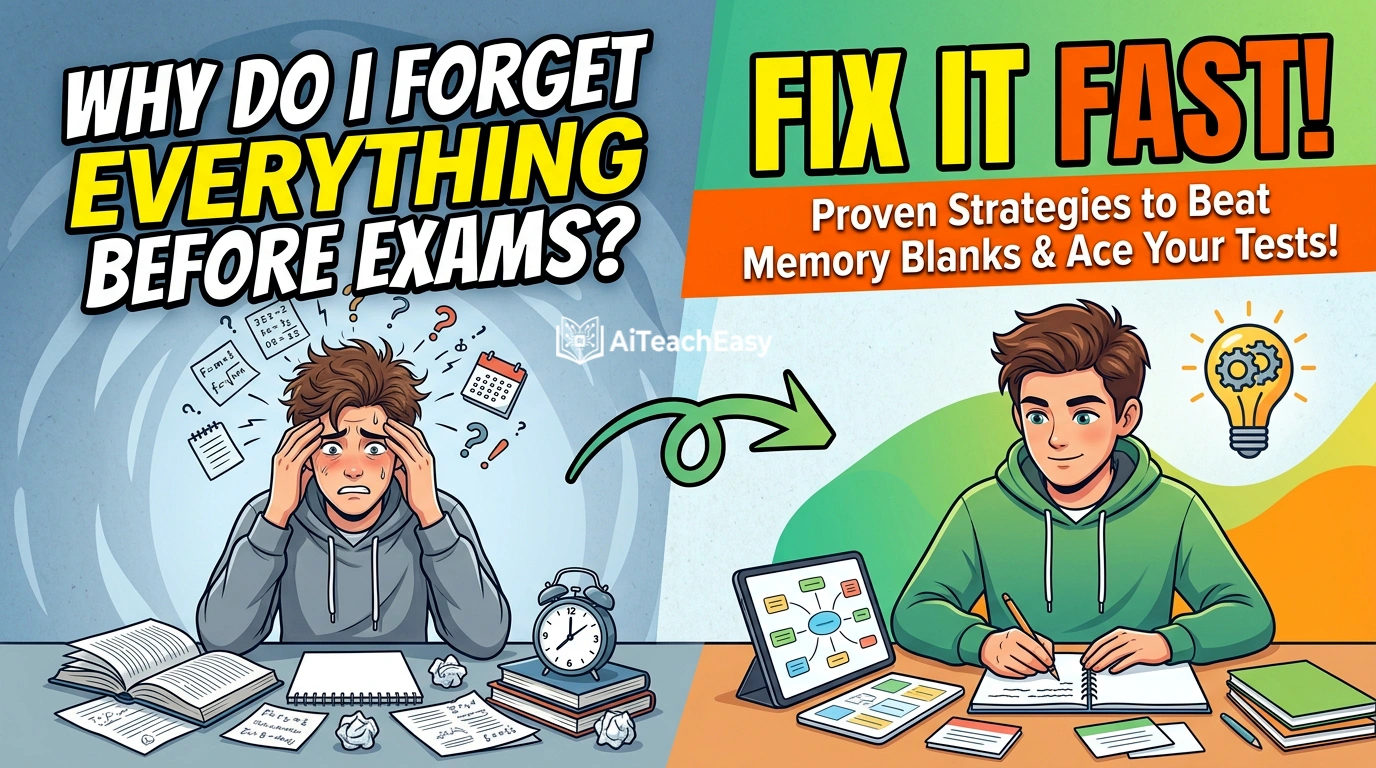 Why Do I Forget Everything Before Exams? stressed student