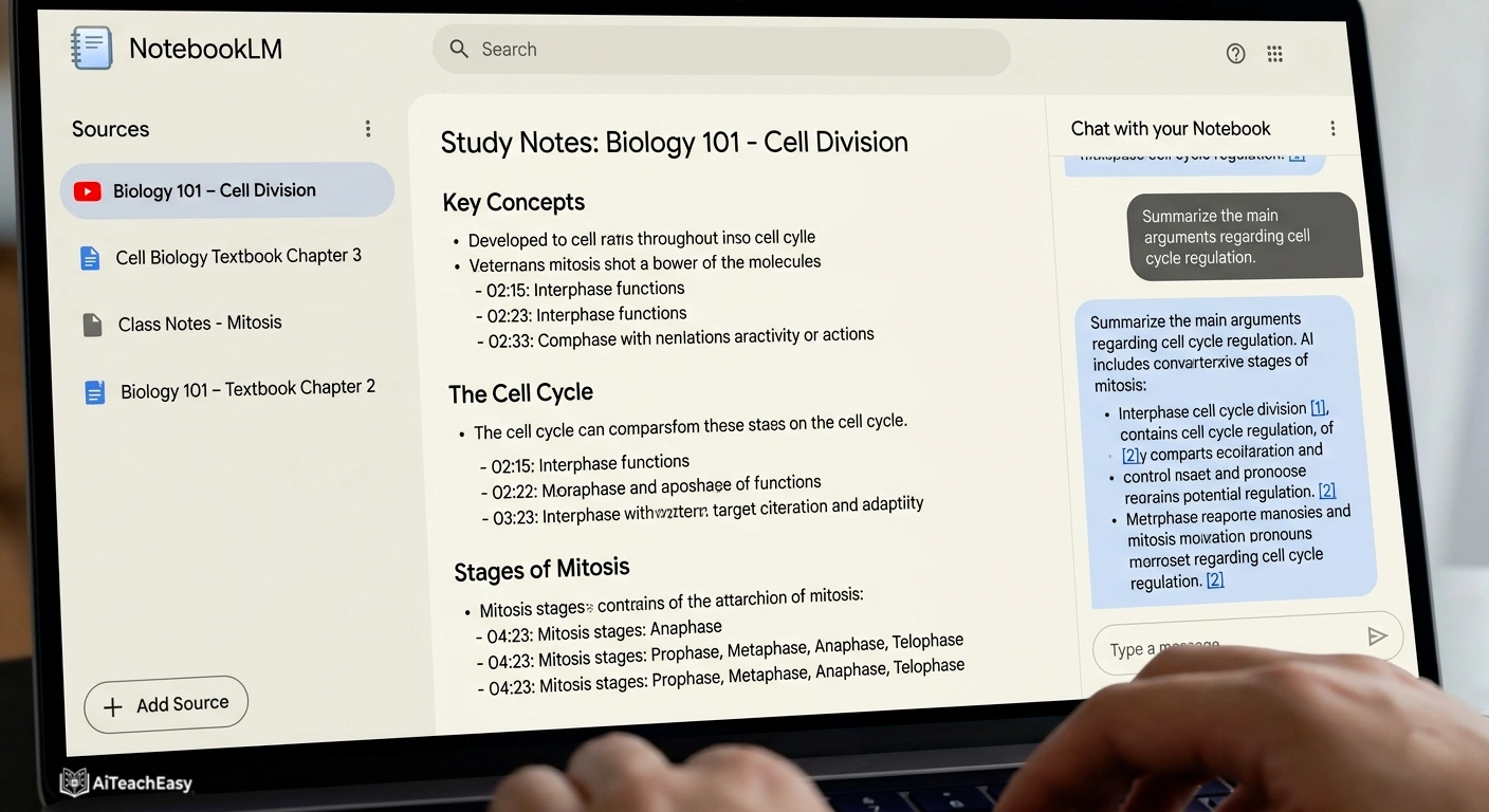 Using NotebookLM to Take Notes from YouTube Lectures