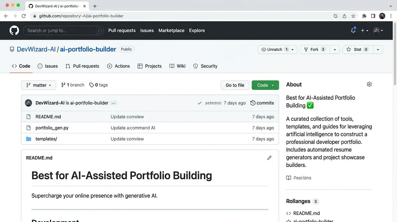 GitHub — Best for AI-Assisted Portfolio Building