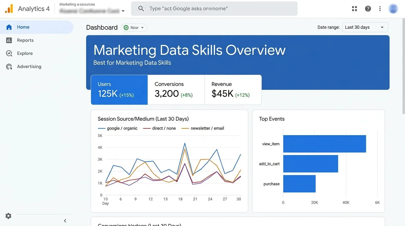 Google Analytics 4 — Best for Marketing Data Skills