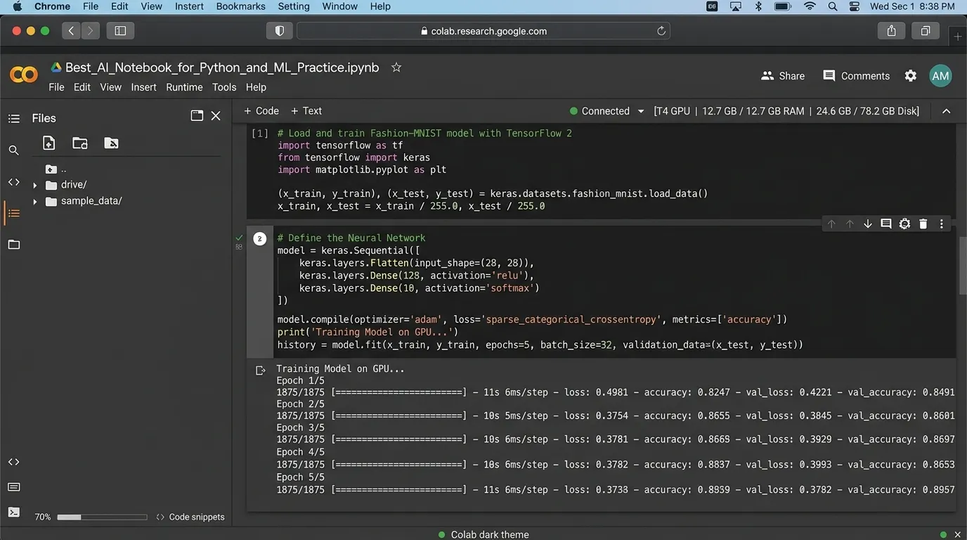 Google Colab — Best AI Notebook for Python and ML Practice