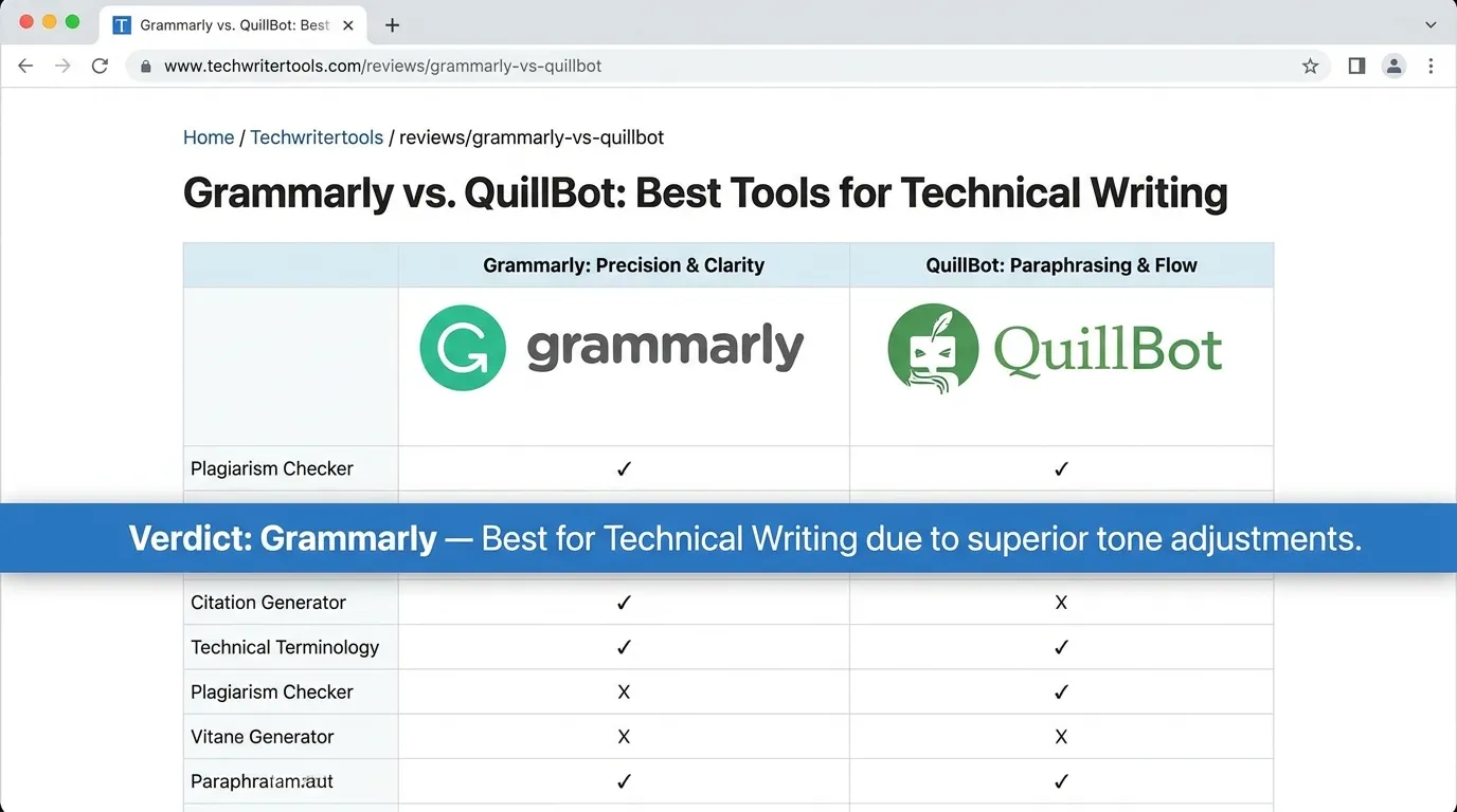 Grammarly / QuillBot — Best for Technical Writing