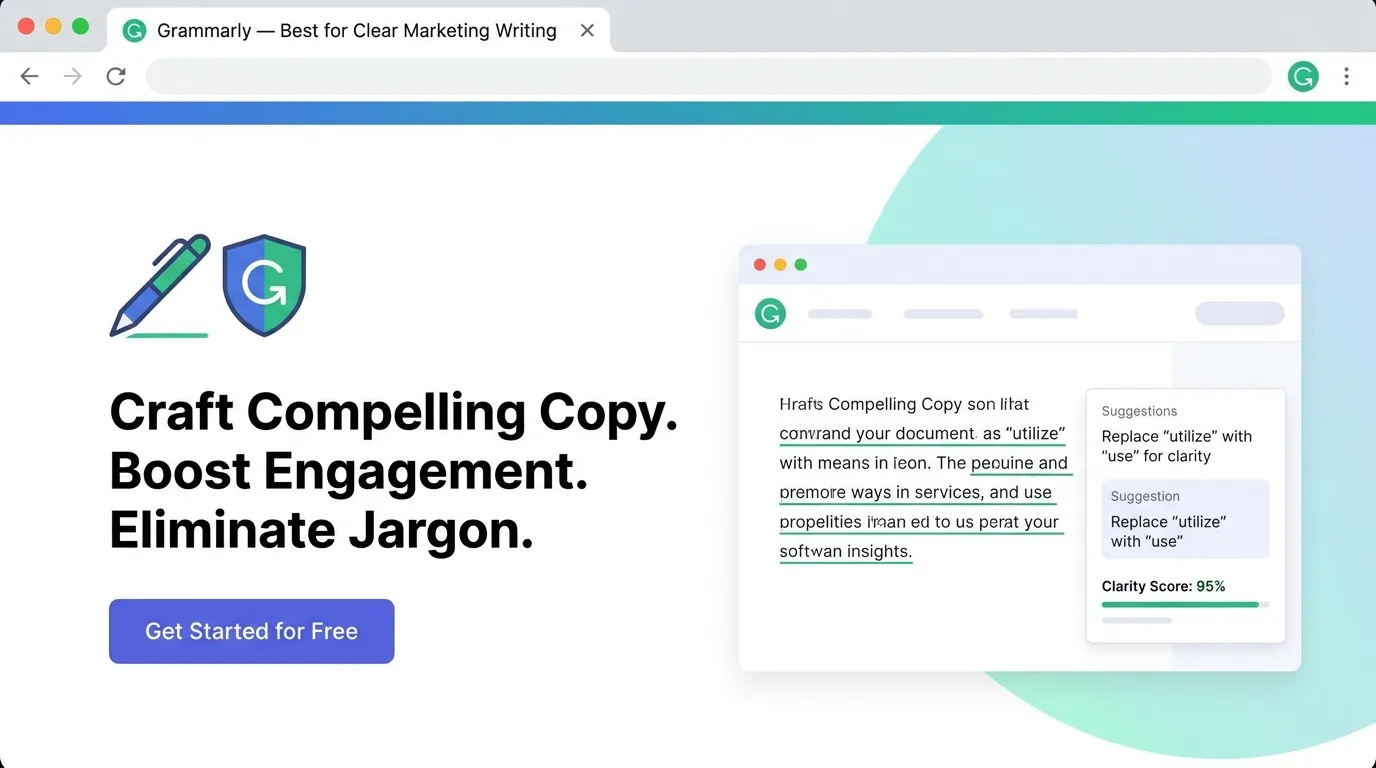  Grammarly — Best for Clear Marketing Writing