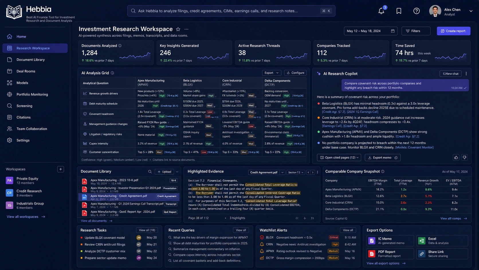 Hebbia: Best AI Finance Tool for Investment Research and Document Analysis