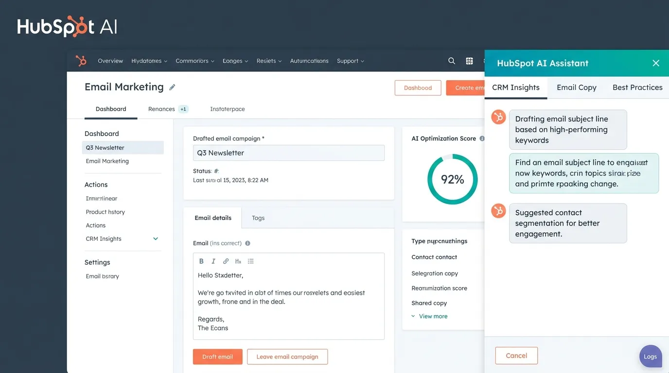 HubSpot AI — Best for CRM and Email Marketing Practice