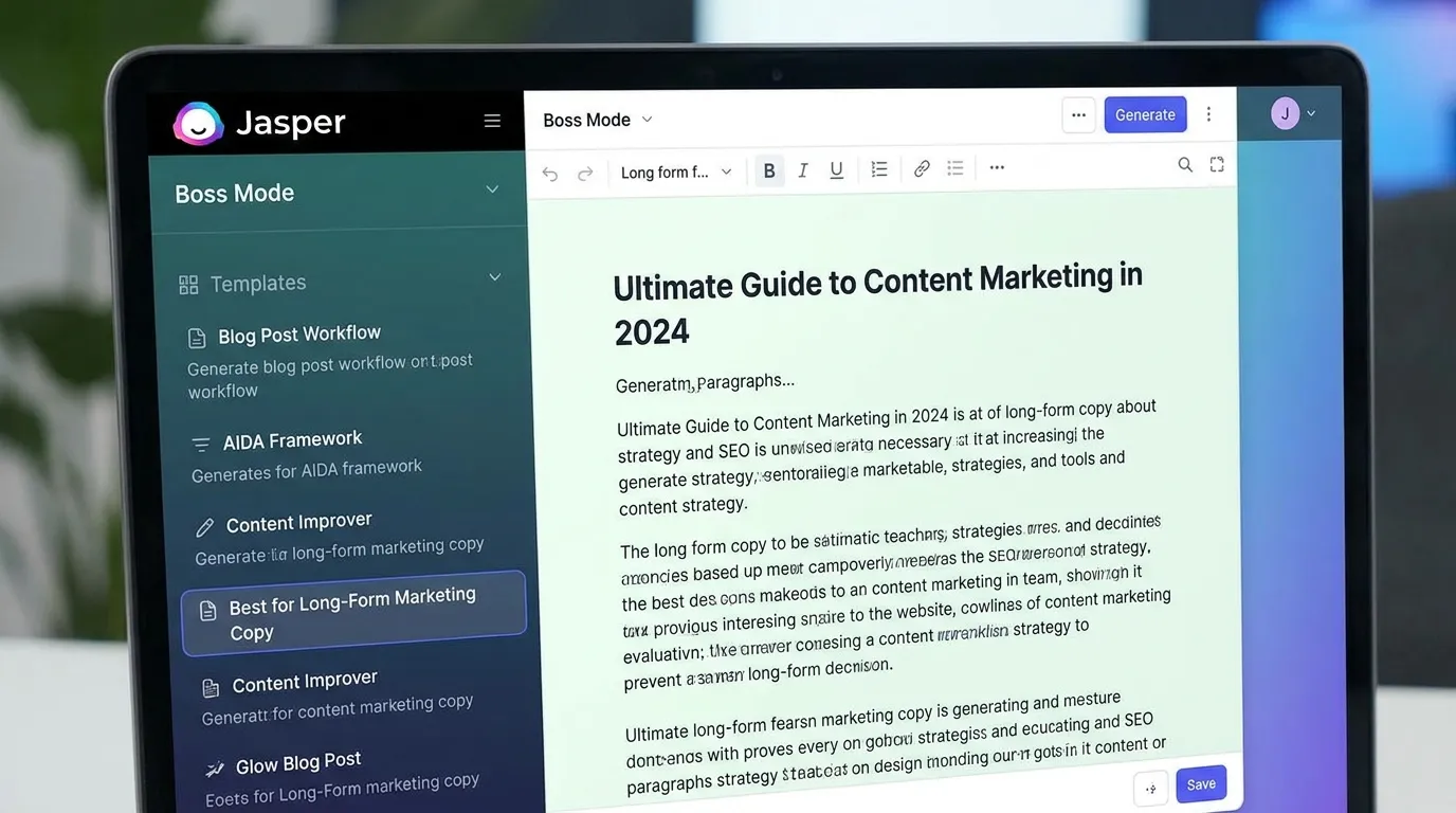 Jasper — Best for Long-Form Marketing Copy