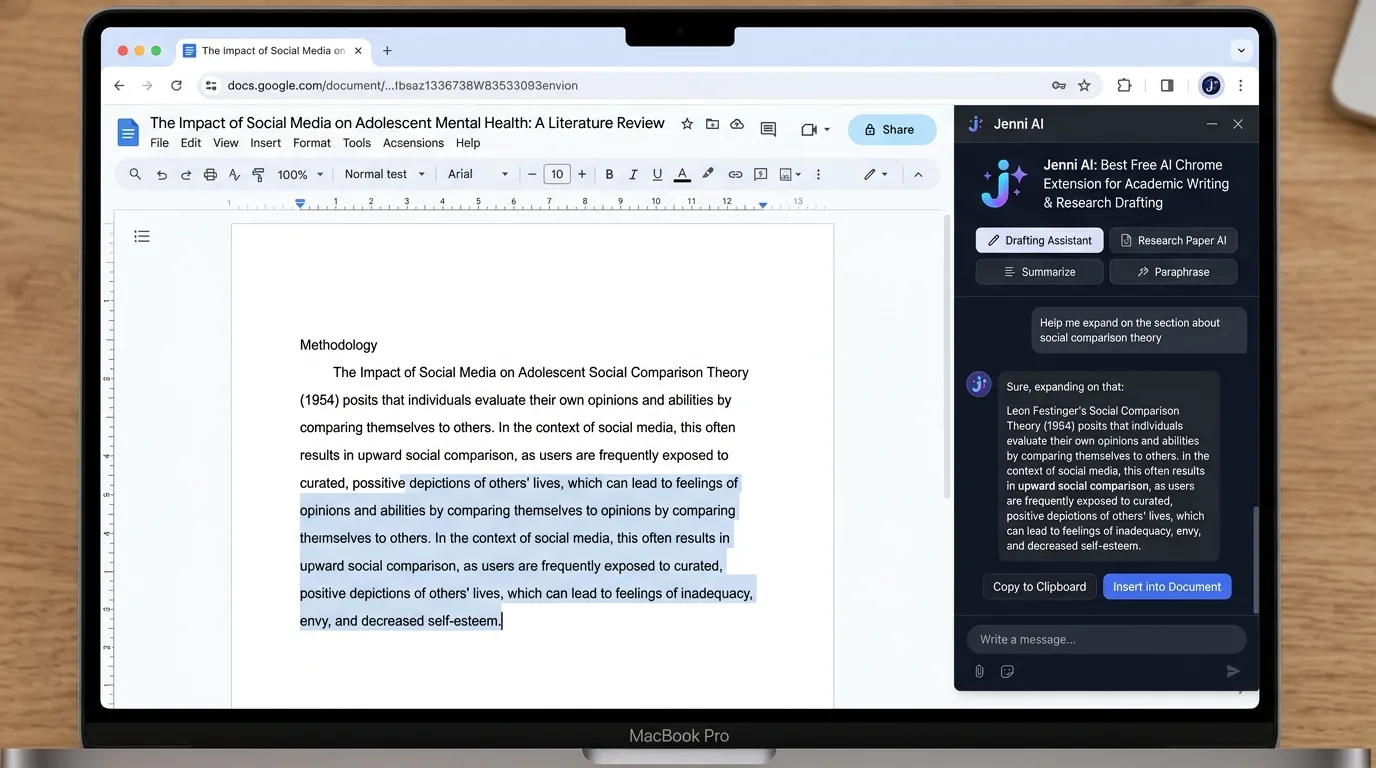 Jenni AI Extension: Best Free AI Chrome Extension for Academic Writing and Research Drafting