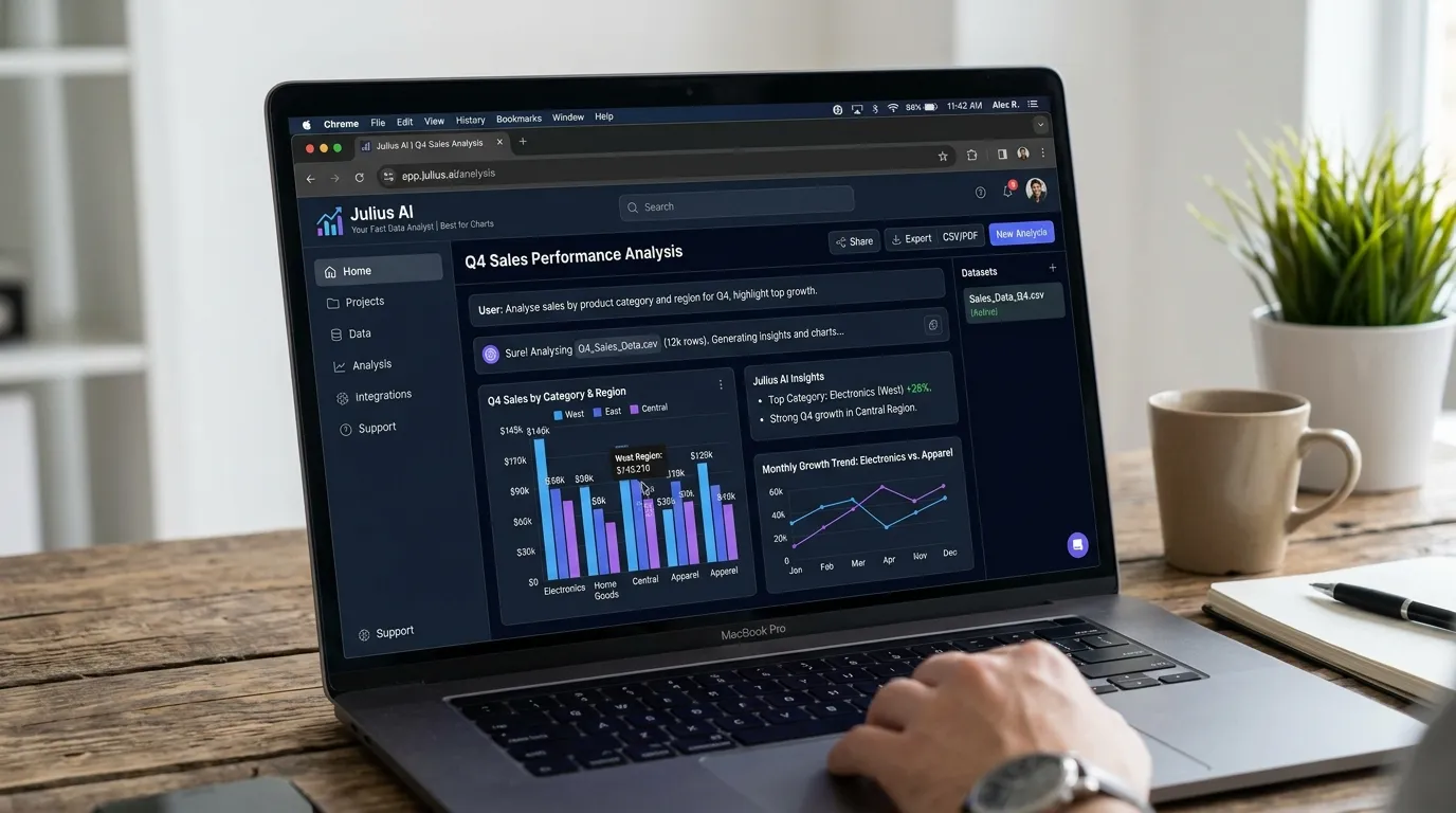 Julius AI — Best for Fast Data Analysis and Charts