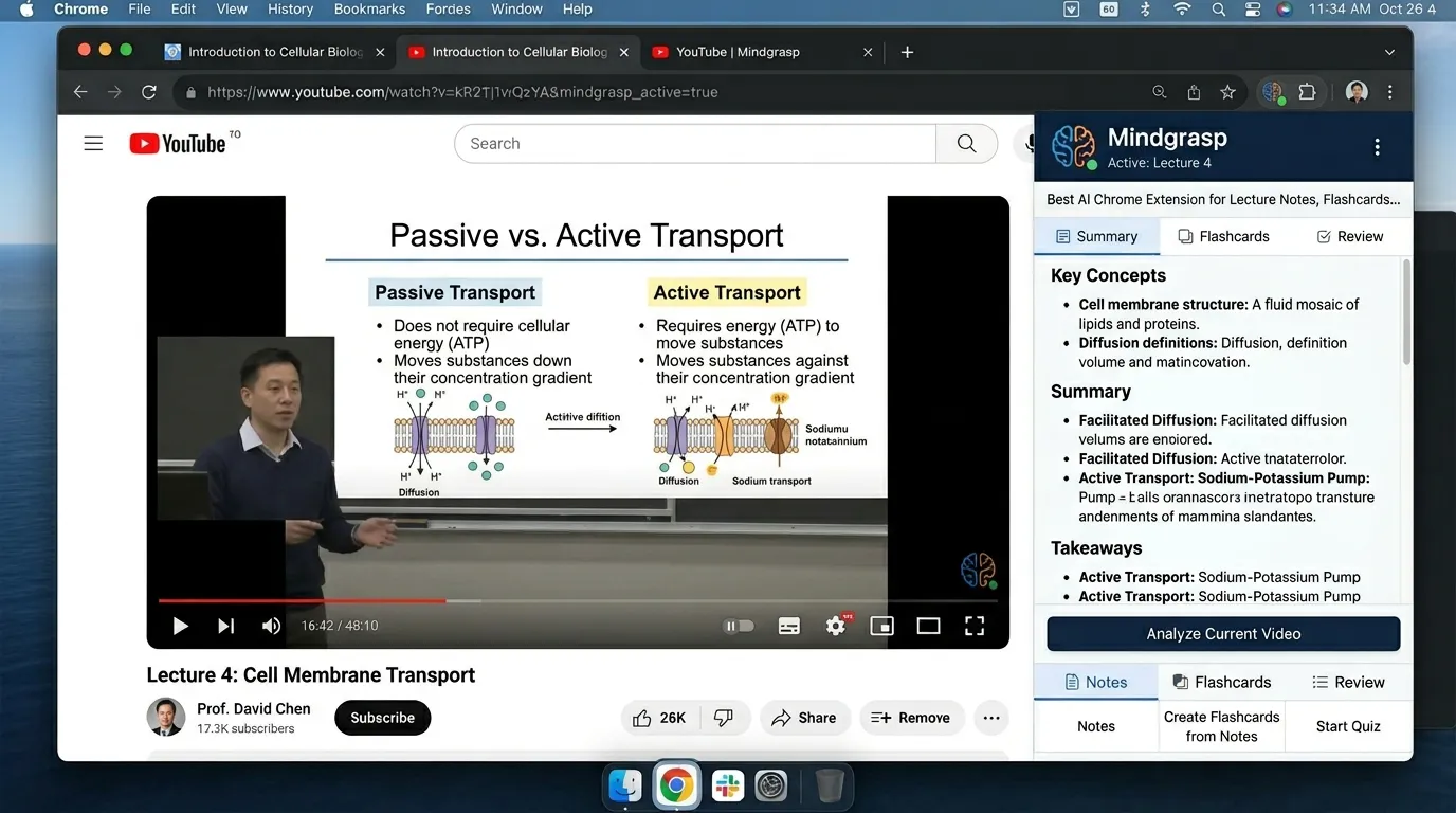 Mindgrasp: Best AI Chrome Extension for Lecture Notes, Flashcards, and Study Review