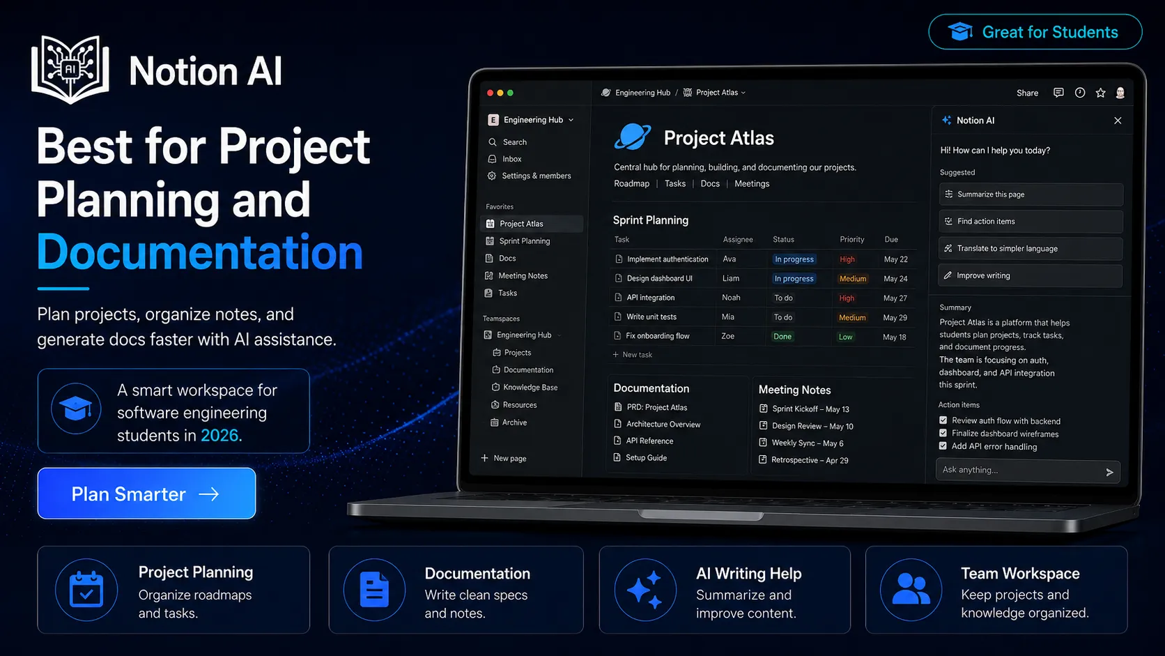 Notion AI — Best for Project Planning and Documentation