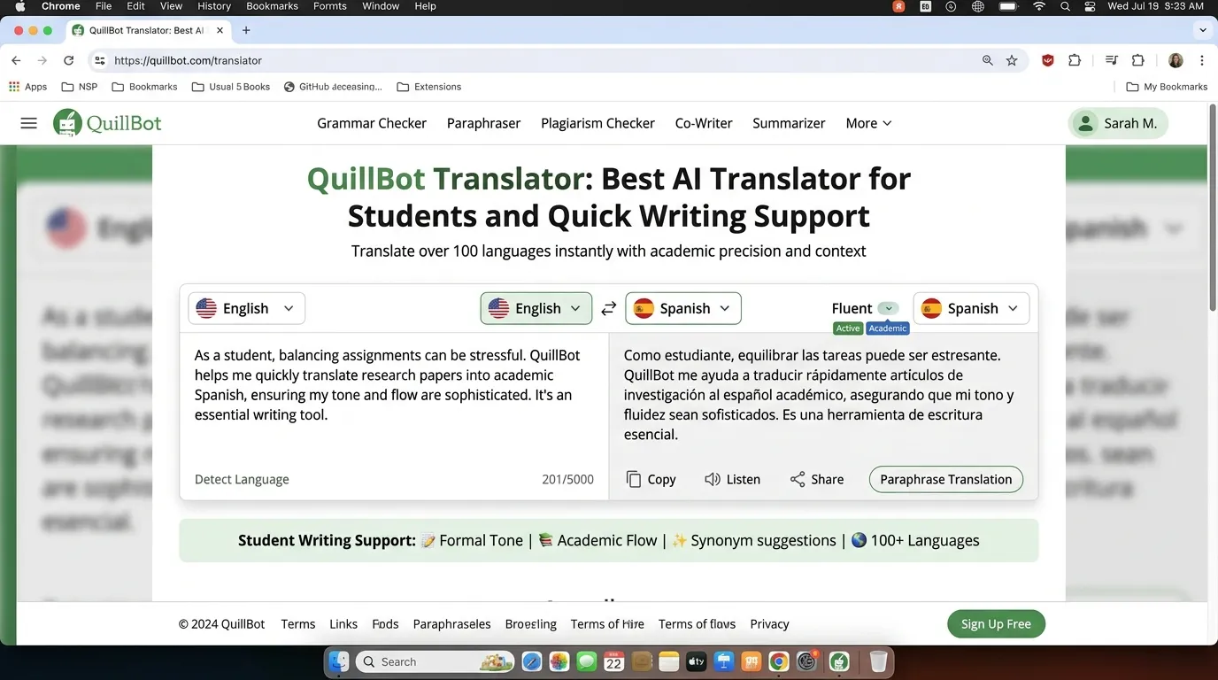 QuillBot Translator: Best AI Translator for Students and Quick Writing Support
