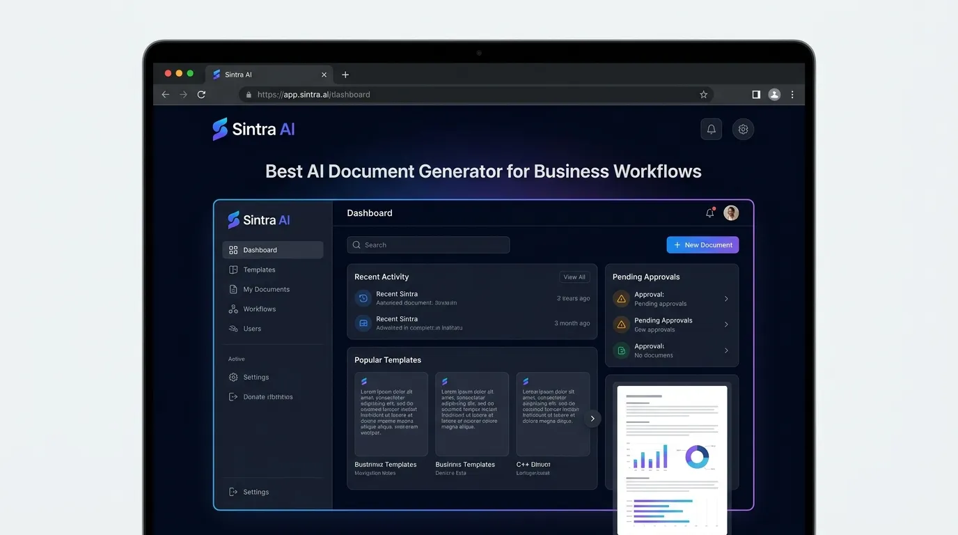 Sintra AI: Best AI Document Generator for Business Workflows