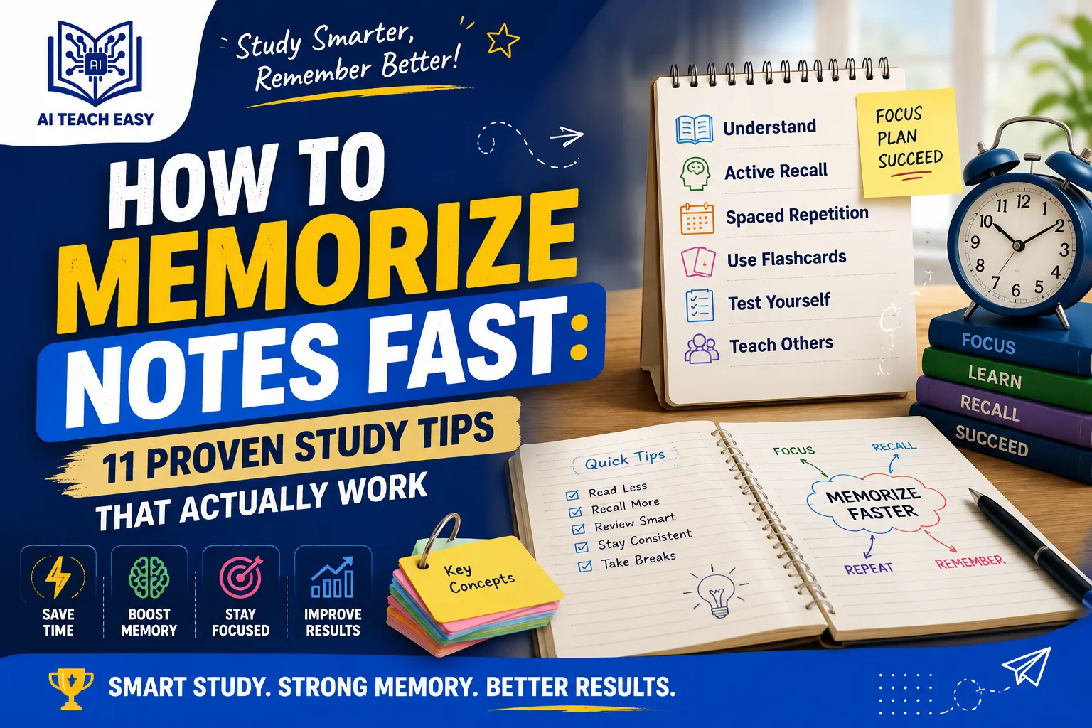 How to Memorize Notes Fast: 11 Proven Study Tips That Actually Work